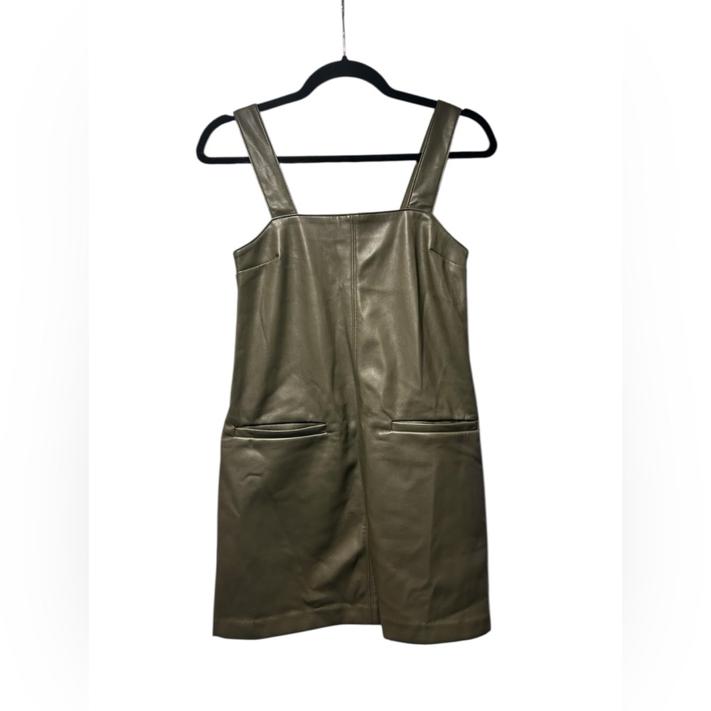 NWOT - ABERCROMBIE AND FITCH VEGAN LEATHER SHIFT DRESS - SZ XXSMALL PETITE